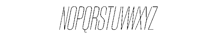 WorkhorseGothic2 CondensedThinOblique Instance Font UPPERCASE