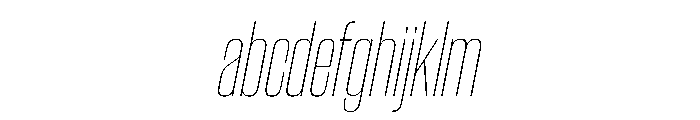 WorkhorseGothic2 CondensedThinOblique Instance FONT