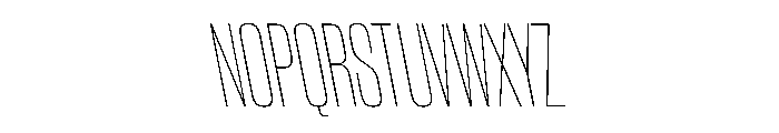 WorkhorseGothic2 CondensedThinReverse Instance Font UPPERCASE