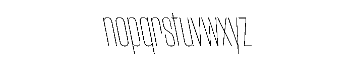 WorkhorseGothic2 CondensedThinReverse Instance Font LOWERCASE