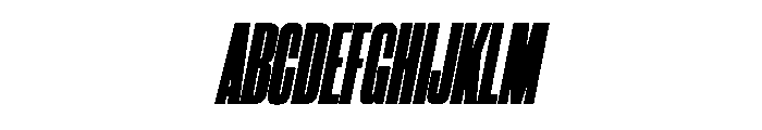 WorkhorseGothic2 CondensedUltraOblique Instance Font UPPERCASE