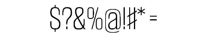 WorkhorseGothic2 ExtraLight Instance Font OTHER CHARS