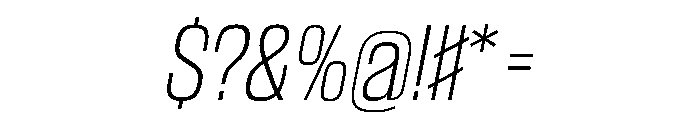 WorkhorseGothic2 ExtraLightOblique Instance Font OTHER CHARS