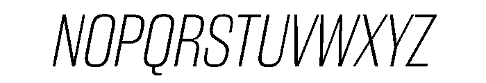 WorkhorseGothic2 ExtraLightOblique Instance Font UPPERCASE