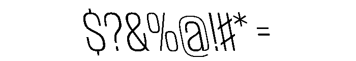 WorkhorseGothic2 ExtraLightReverse Instance Font OTHER CHARS