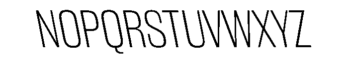 WorkhorseGothic2 ExtraLightReverse Instance Font UPPERCASE