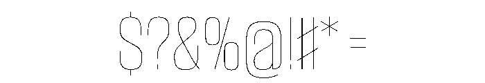 WorkhorseGothic2 Hairline Instance Font OTHER CHARS