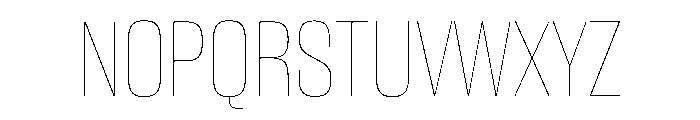 WorkhorseGothic2 Hairline Instance Font UPPERCASE