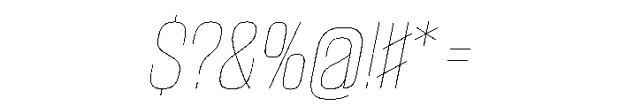 WorkhorseGothic2 HairlineOblique Instance Font OTHER CHARS