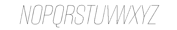 WorkhorseGothic2 HairlineOblique Instance Font UPPERCASE