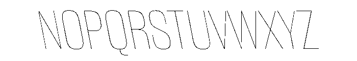 WorkhorseGothic2 HairlineReverse Instance Font UPPERCASE