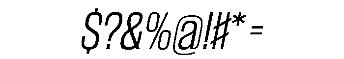 WorkhorseGothic2 LightOblique Instance Font OTHER CHARS