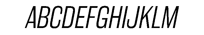 WorkhorseGothic2 LightOblique Instance Font UPPERCASE