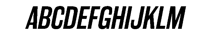 WorkhorseGothic2 SemiboldOblique Instance Font UPPERCASE