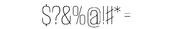 WorkhorseGothic2 Thin Instance Font OTHER CHARS