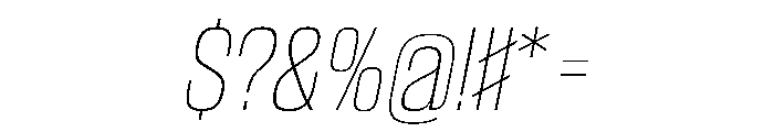 WorkhorseGothic2 ThinOblique Instance Font OTHER CHARS