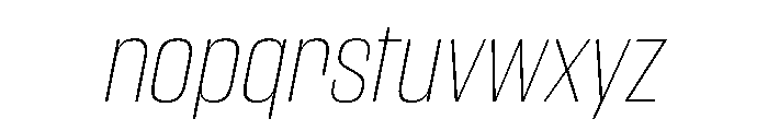 WorkhorseGothic2 ThinOblique Instance Font LOWERCASE