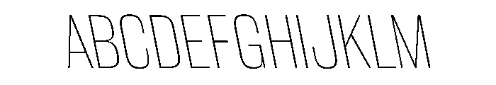 WorkhorseGothic2 ThinReverse Instance Font UPPERCASE