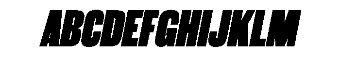 WorkhorseGothic2 UltraOblique Instance Font UPPERCASE
