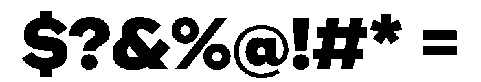 WorkhorseNouveau Black Instance Font OTHER CHARS