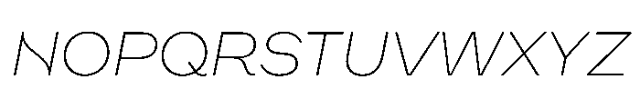 WorkhorseNouveau ExtraLightOblique Instance Font UPPERCASE