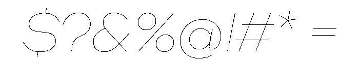 WorkhorseNouveau HairlineOblique Instance Font OTHER CHARS