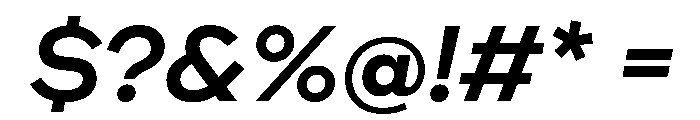 WorkhorseNouveau SemiboldOblique Instance Font OTHER CHARS