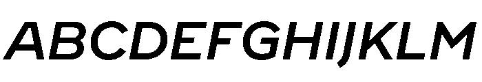WorkhorseNouveau SemiboldOblique Instance Font UPPERCASE