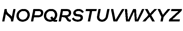 WorkhorseNouveau SemiboldOblique Instance Font UPPERCASE