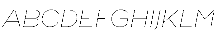 WorkhorseNouveau ThinOblique Instance Font UPPERCASE