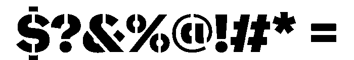 WorkhorseNouveauStencil BlackMax Instance Font OTHER CHARS
