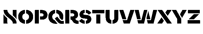 WorkhorseNouveauStencil BlackMax Instance Font UPPERCASE