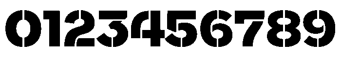 WorkhorseNouveauStencil BlackMed Instance Font OTHER CHARS