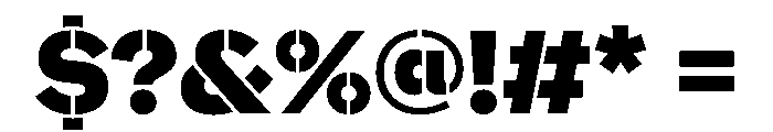 WorkhorseNouveauStencil BlackMed Instance Font OTHER CHARS