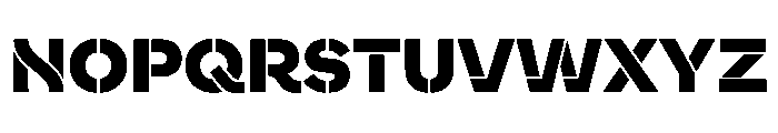WorkhorseNouveauStencil BlackMed Instance Font UPPERCASE