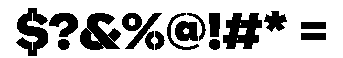 WorkhorseNouveauStencil BlackMin Instance Font OTHER CHARS