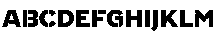 WorkhorseNouveauStencil BlackMin Instance Font UPPERCASE