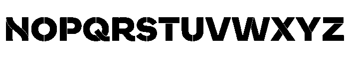 WorkhorseNouveauStencil BlackMin Instance Font UPPERCASE