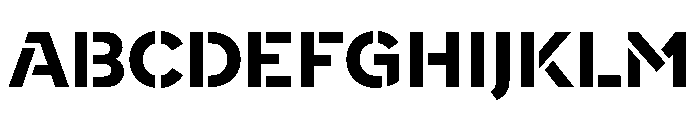 WorkhorseNouveauStencil BoldMax Instance Font UPPERCASE