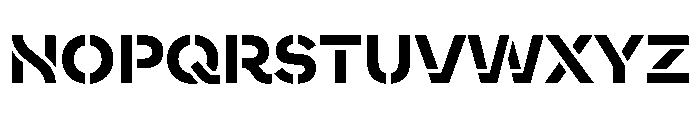 WorkhorseNouveauStencil BoldMax Instance Font UPPERCASE