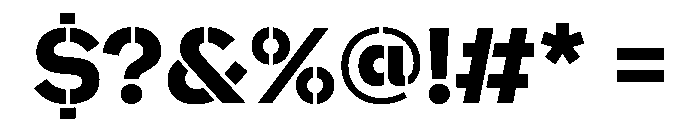 WorkhorseNouveauStencil BoldMed Instance Font OTHER CHARS