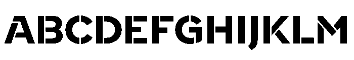WorkhorseNouveauStencil BoldMed Instance Font UPPERCASE