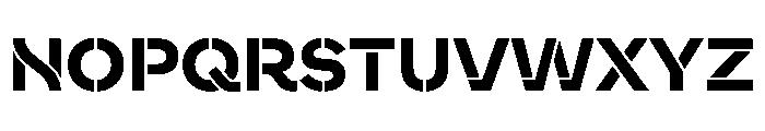 WorkhorseNouveauStencil BoldMed Instance Font UPPERCASE