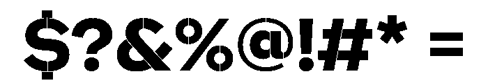 WorkhorseNouveauStencil BoldMin Instance Font OTHER CHARS