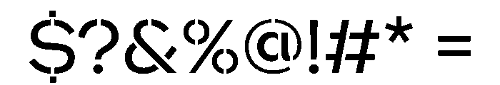 WorkhorseNouveauStencil BookMed Instance Font OTHER CHARS
