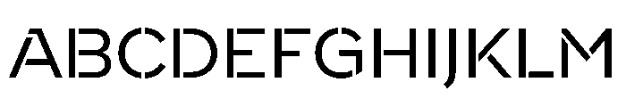 WorkhorseNouveauStencil BookMed Instance Font UPPERCASE