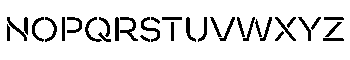 WorkhorseNouveauStencil BookMed Instance Font UPPERCASE