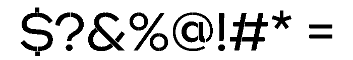 WorkhorseNouveauStencil BookMin Instance Font OTHER CHARS