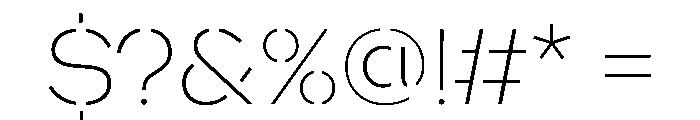 WorkhorseNouveauStencil ExtraLightMax Instance Font OTHER CHARS