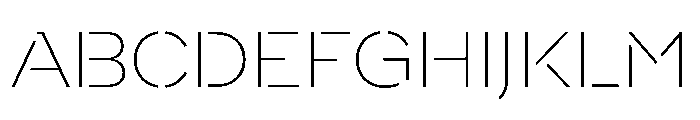 WorkhorseNouveauStencil ExtraLightMax Instance Font UPPERCASE